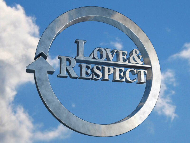 Love and Respect sign with arrow