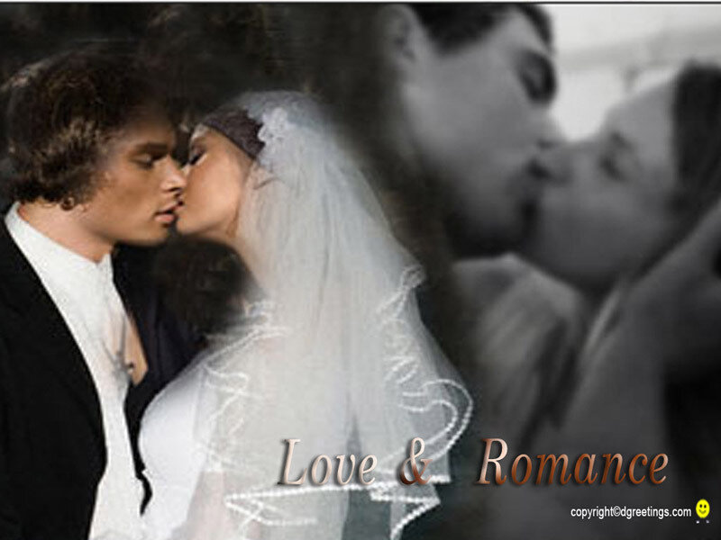 Love and Romance Wedding Kiss