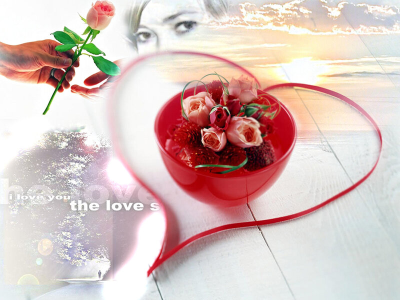love and roses collage