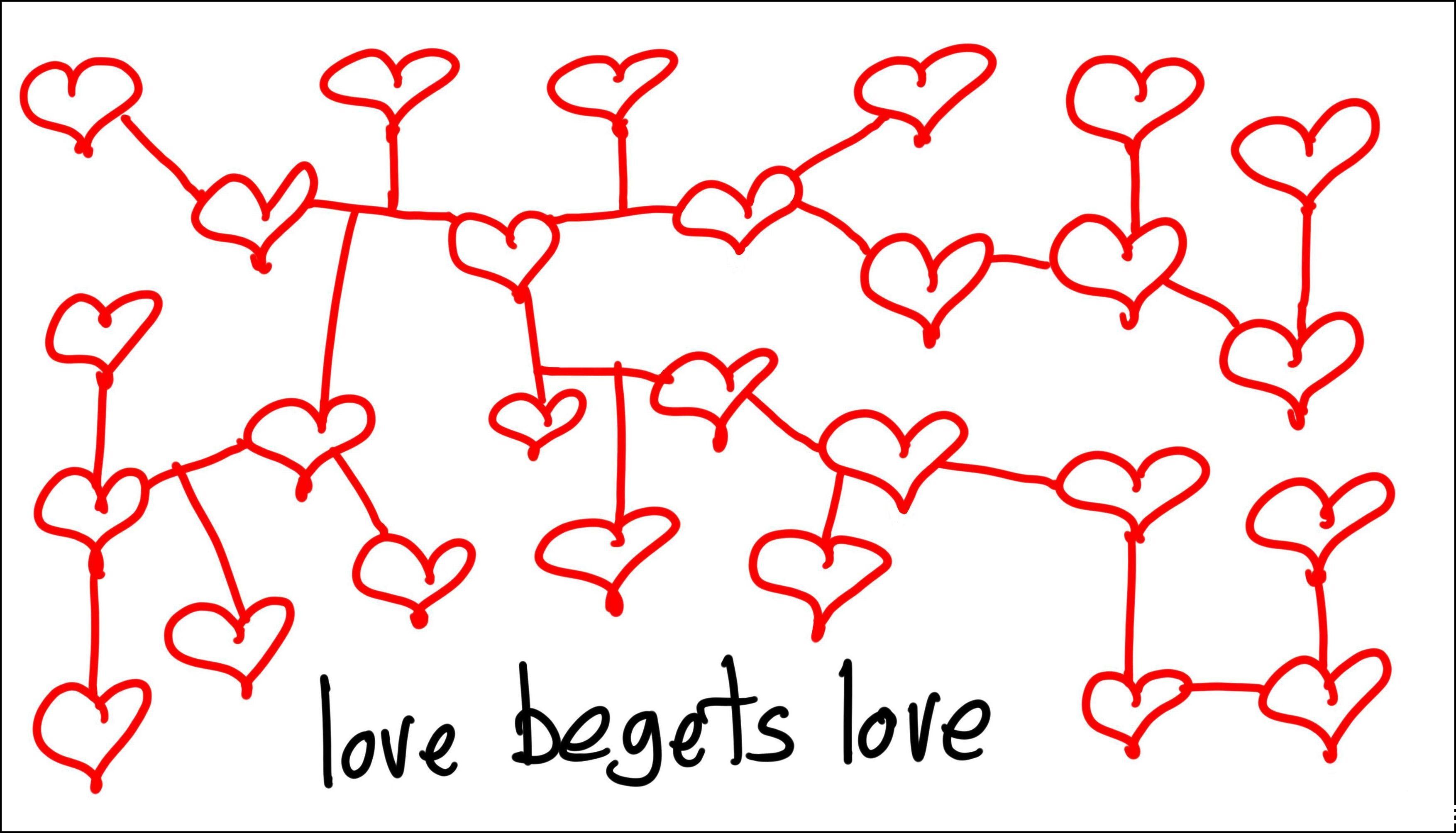love begets love hearts