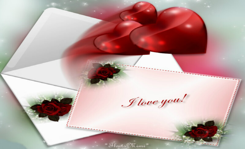 Love Card with Roses