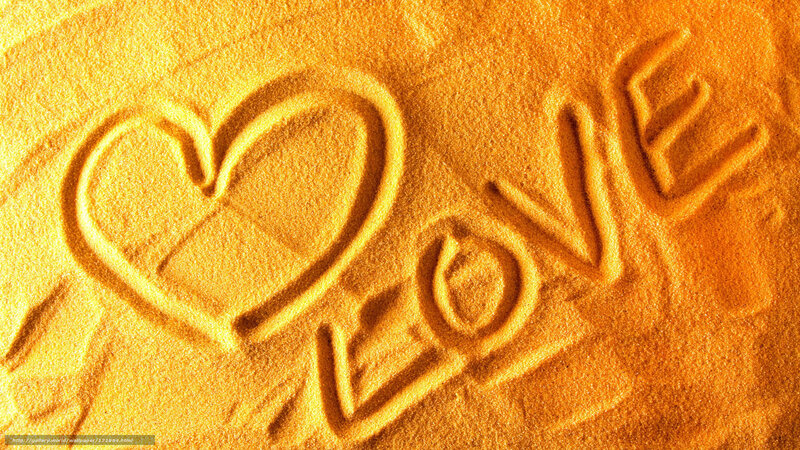 Love carved in sand