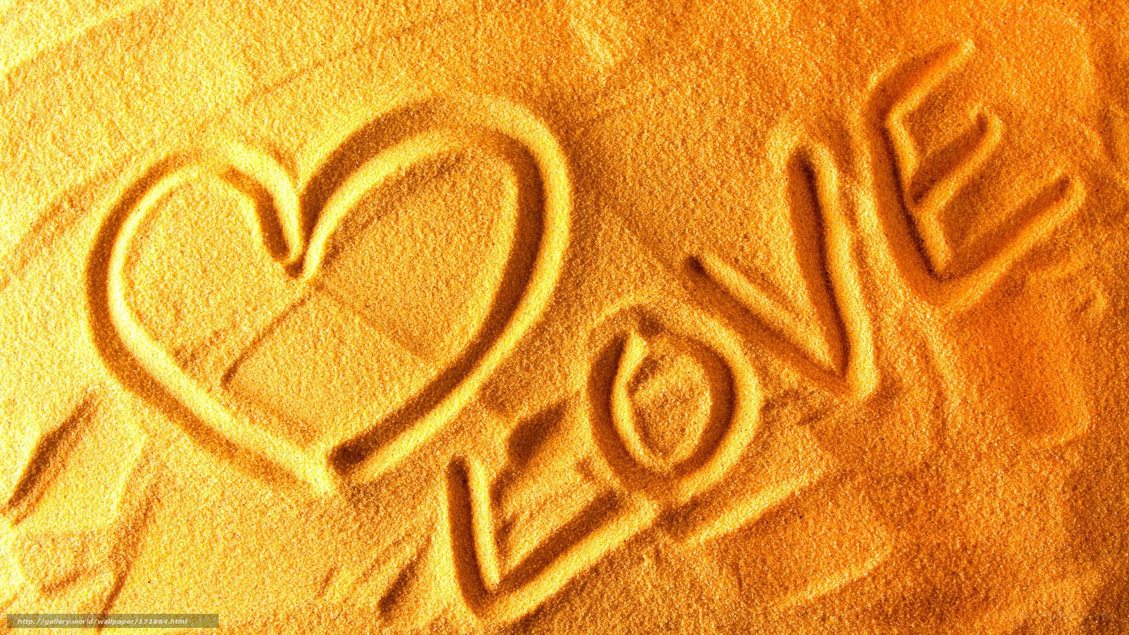 Love carved in sand