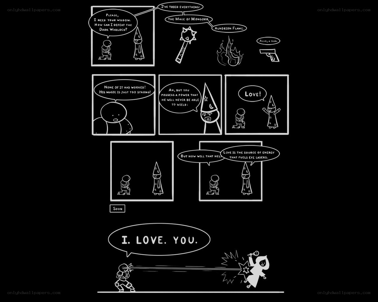 Love defeats evil