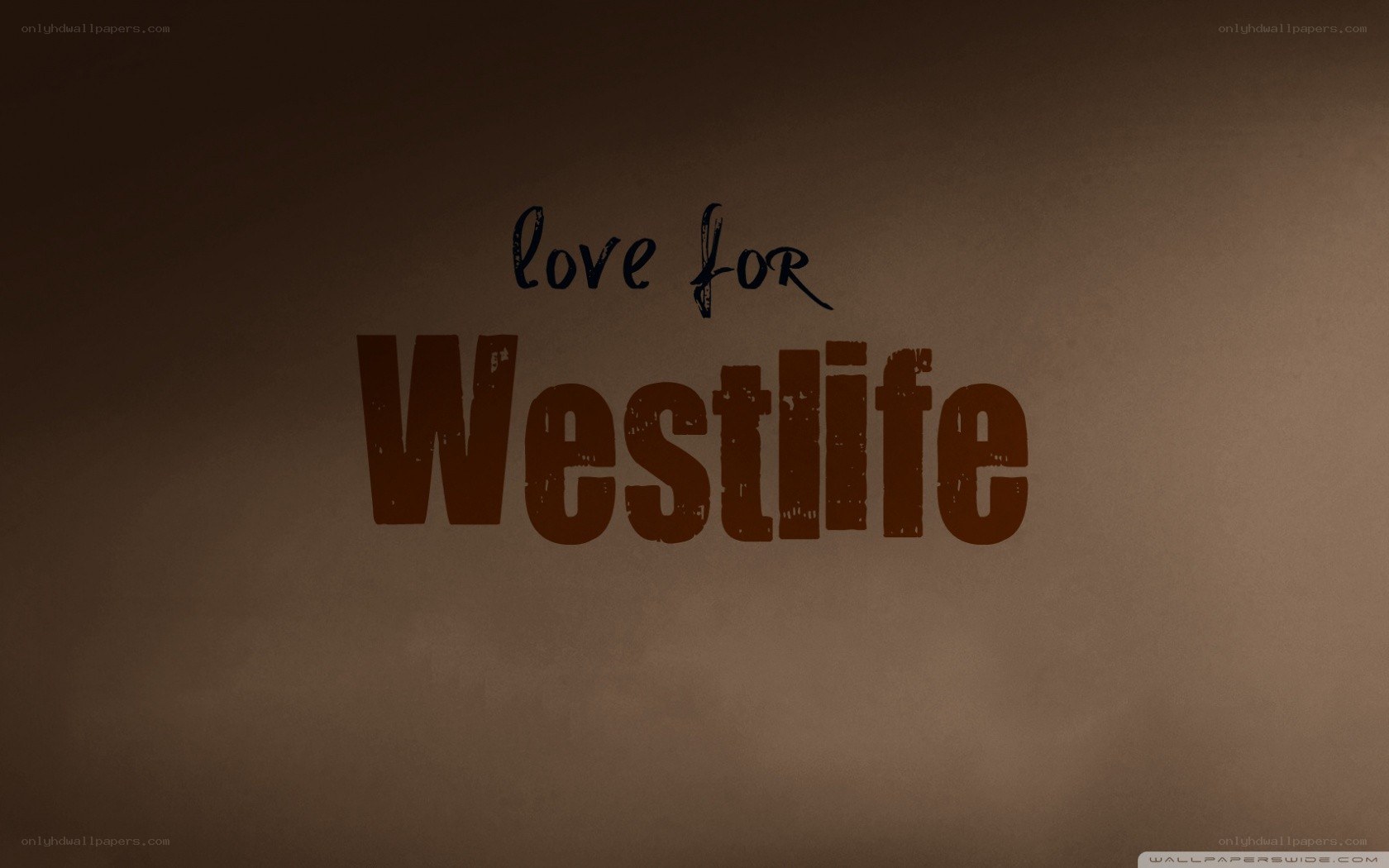Love for Westlife text