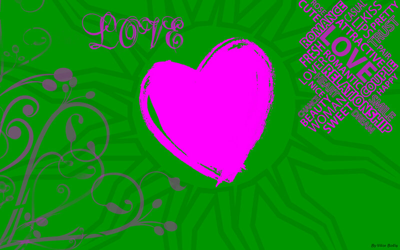 love heart design wallpaper