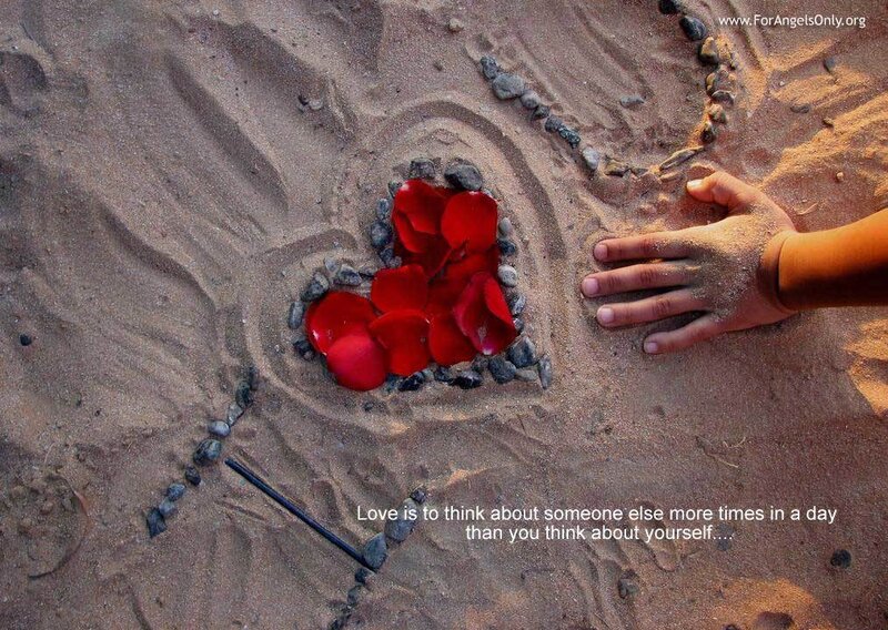 Love heart in the sand