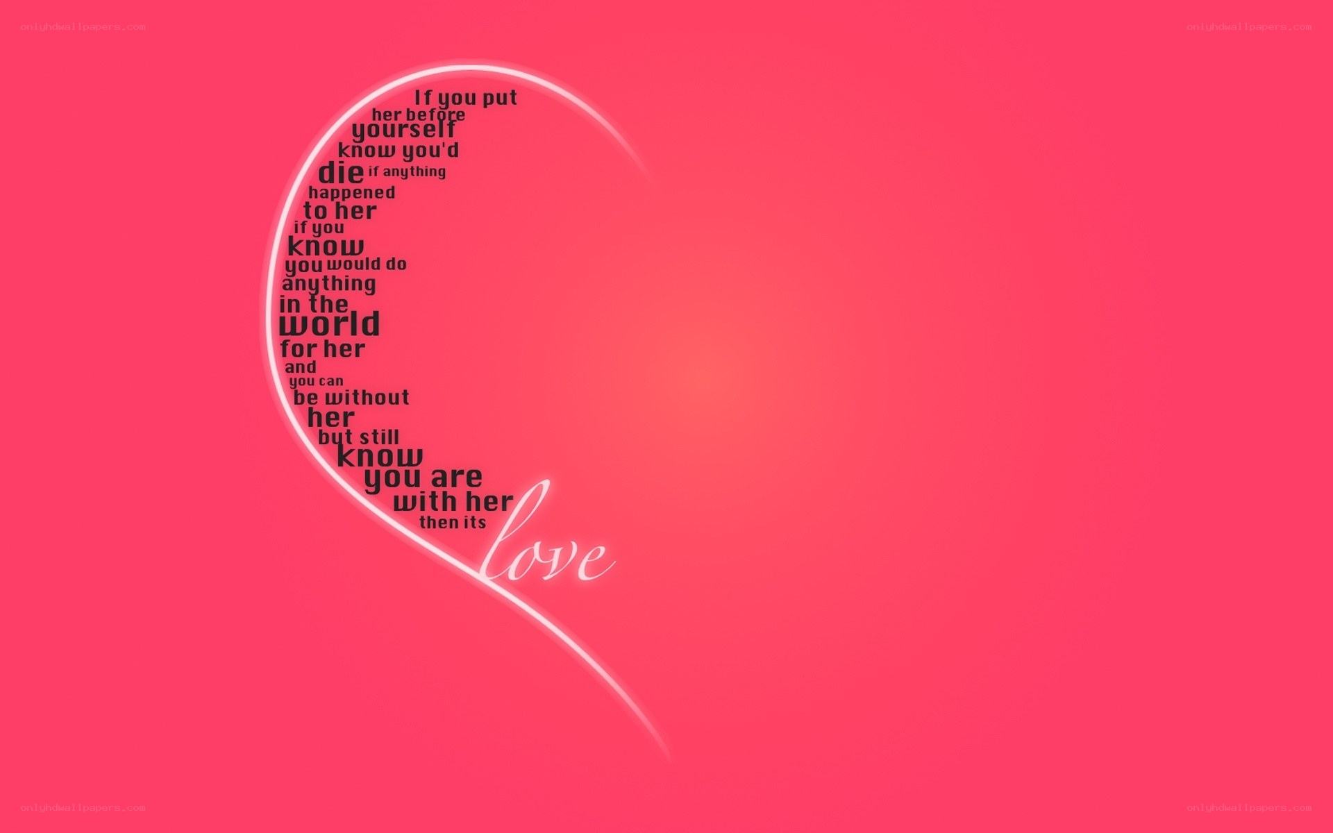 Love heart text art