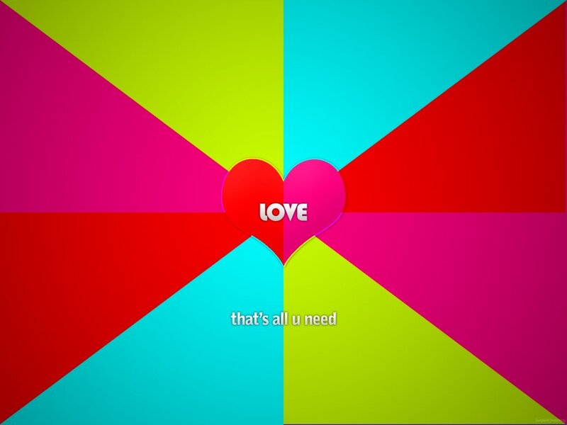 love heart with colorful background