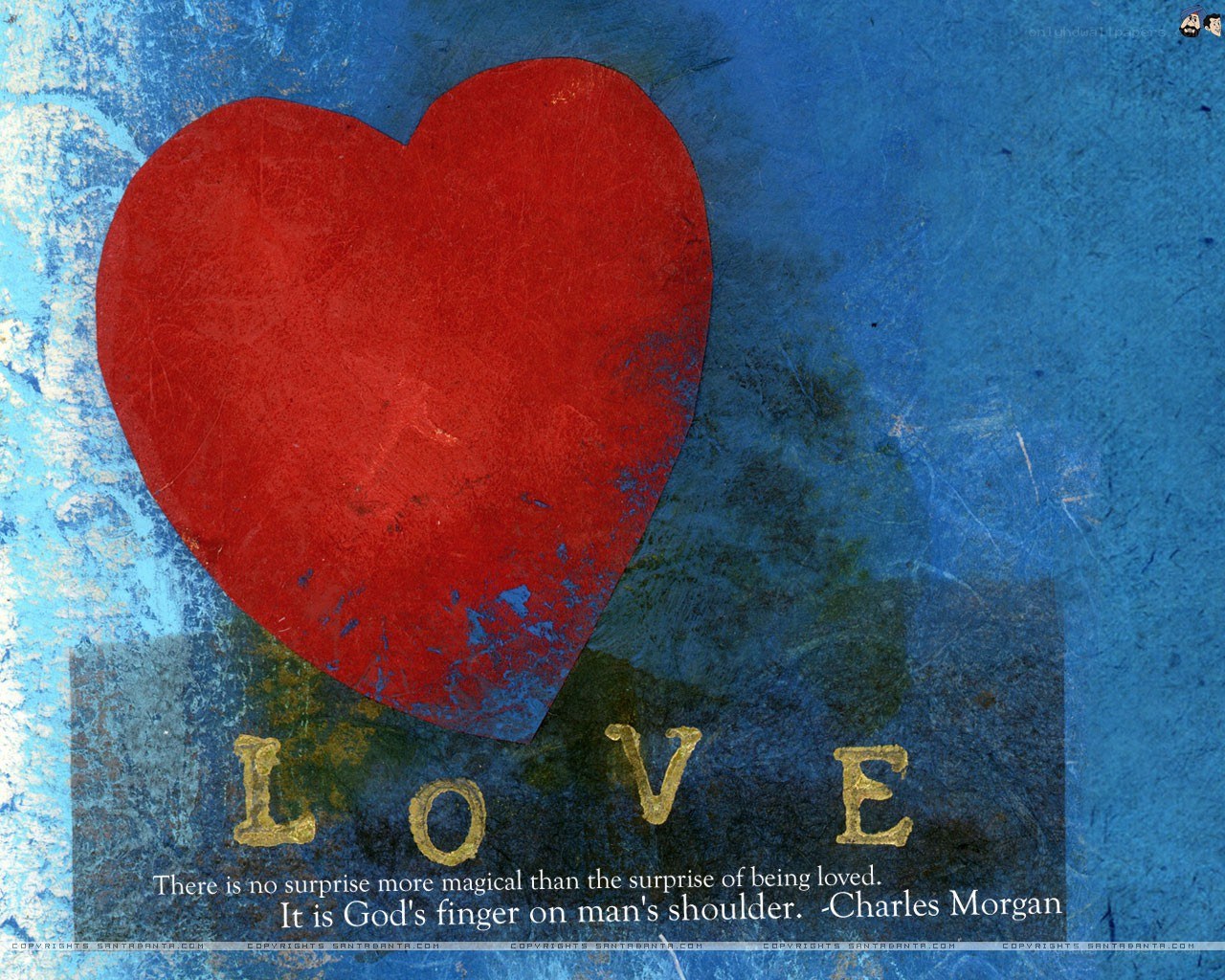 Love heart with quote