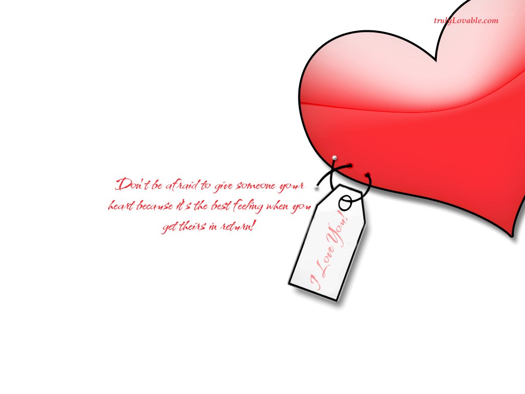 Love heart with tag
