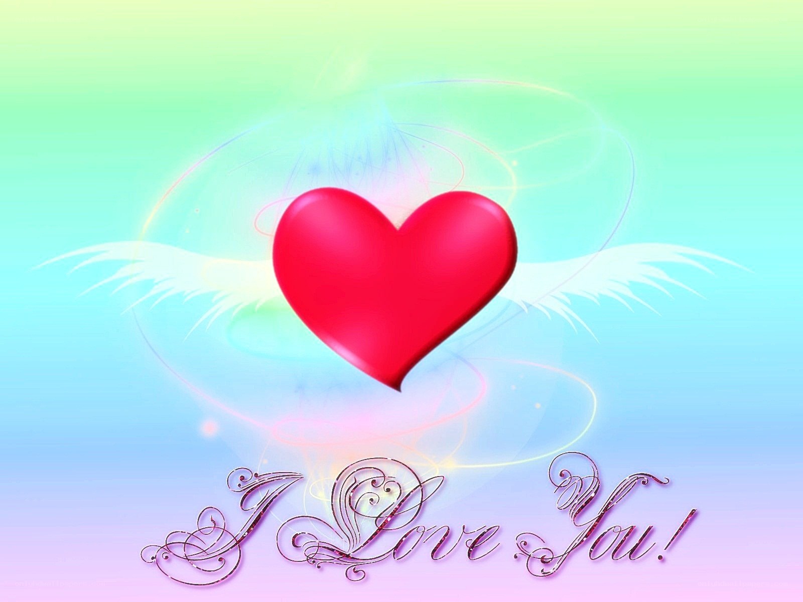 Love heart with wings