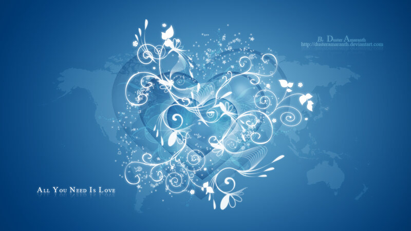 love heart with world map