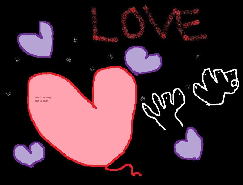love hearts and hands drawing