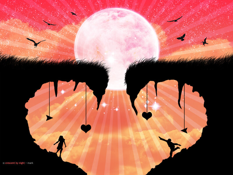 love hearts in a canyon