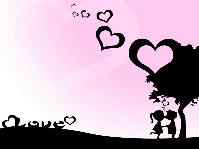 love hearts silhouette