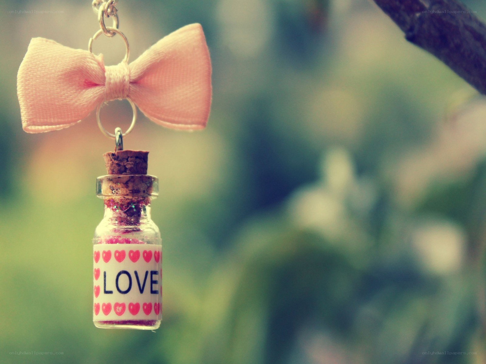Love in a bottle charm