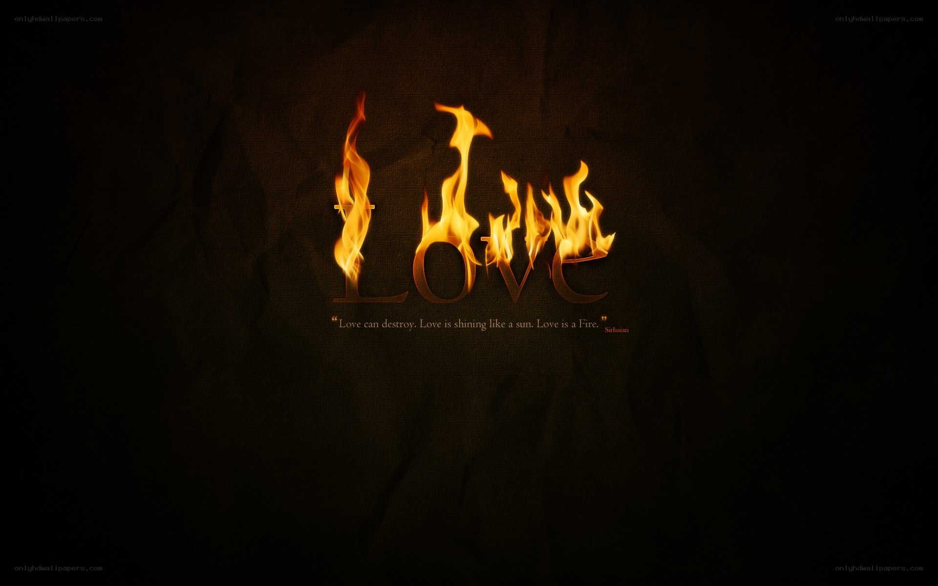 Love in flames