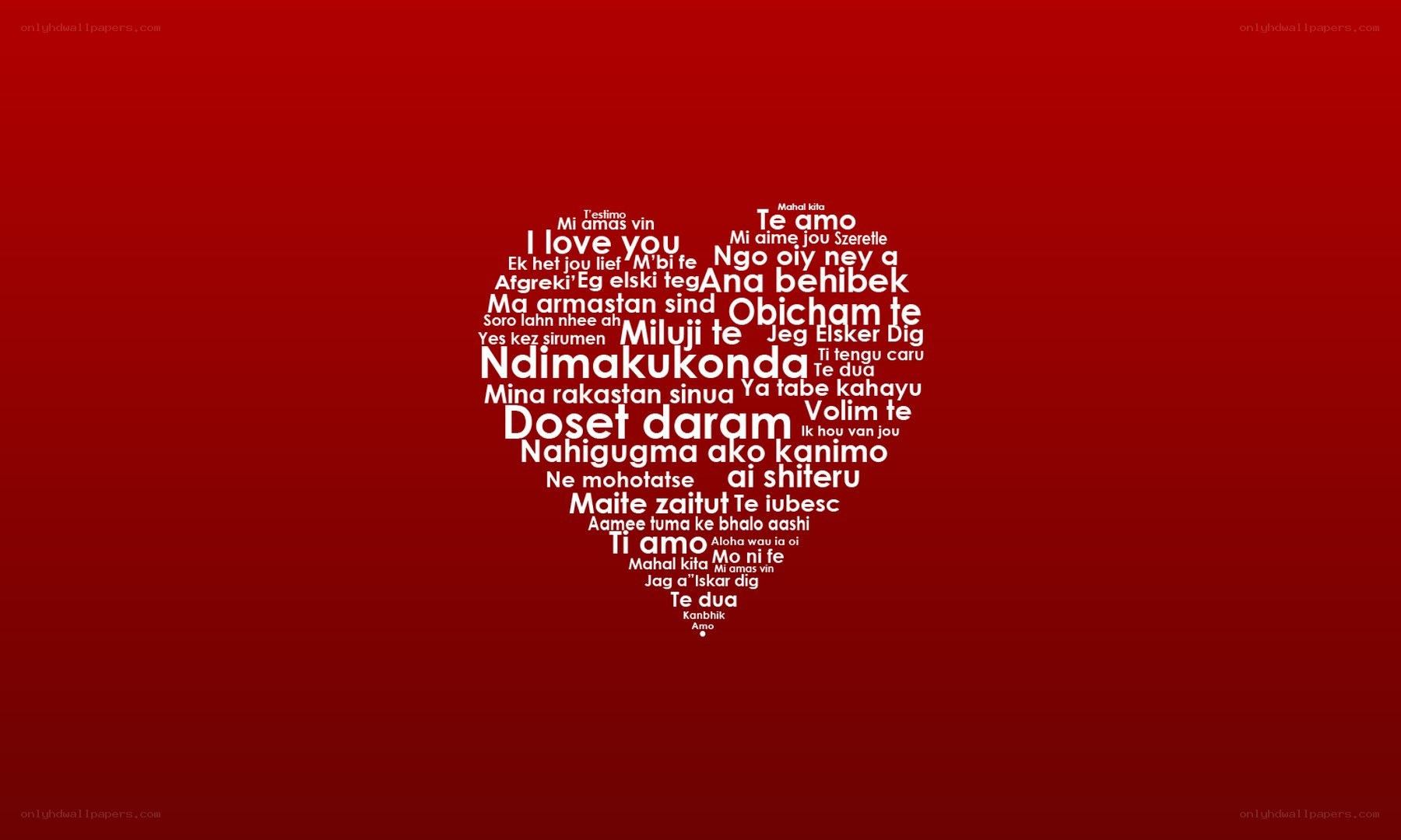 Love in many languages