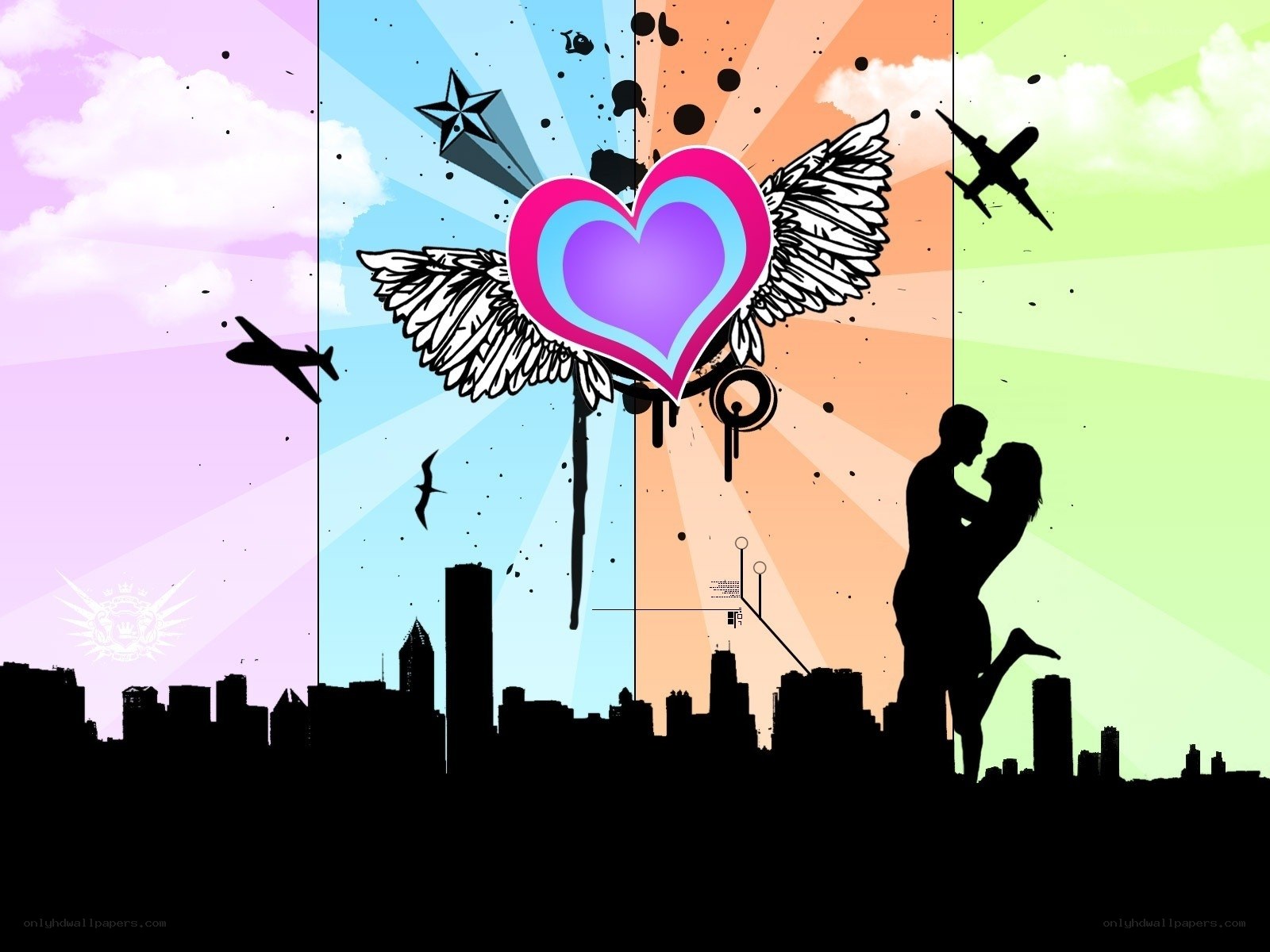 Love in the city skyline
