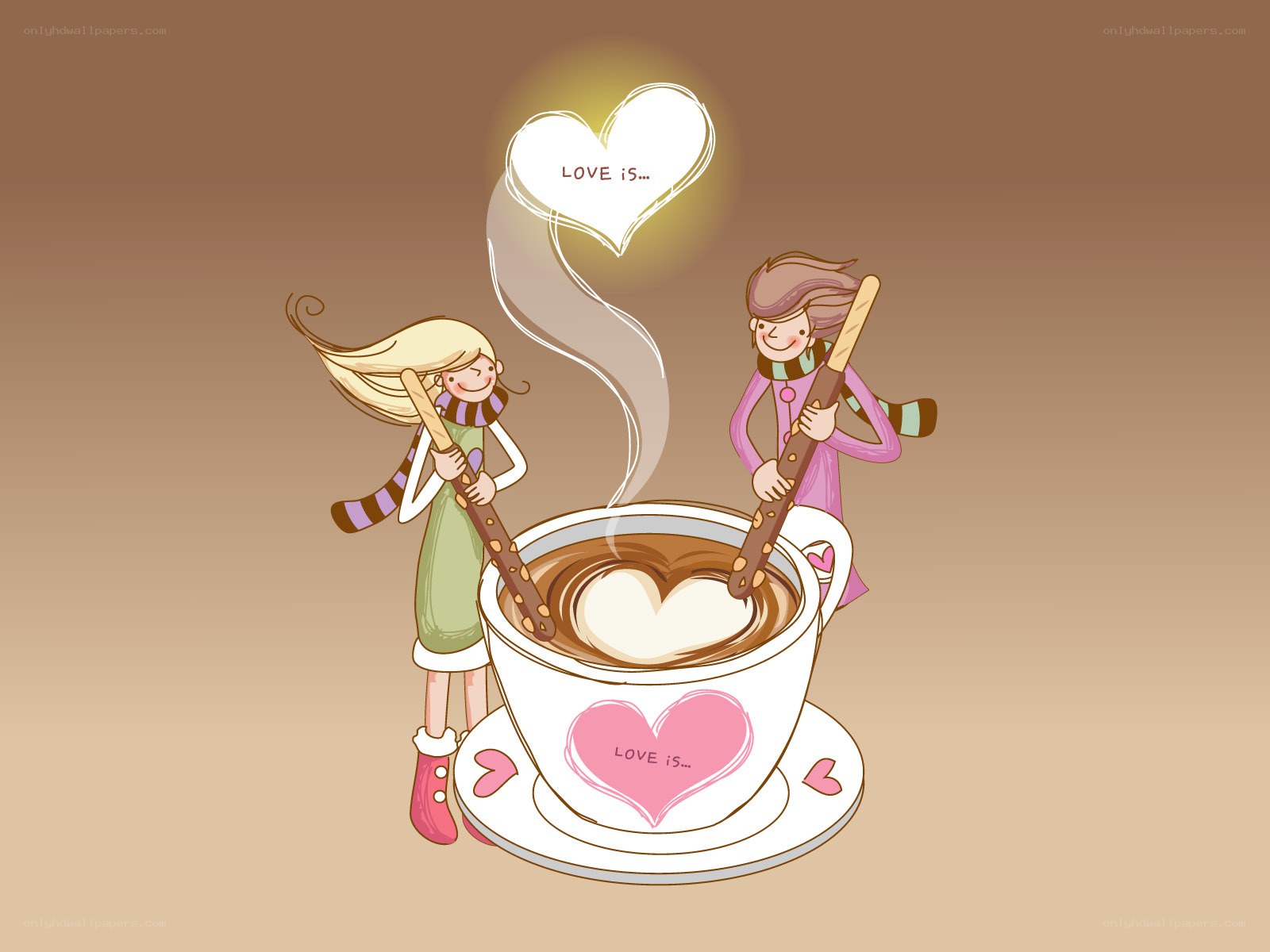 love is in the coffee
