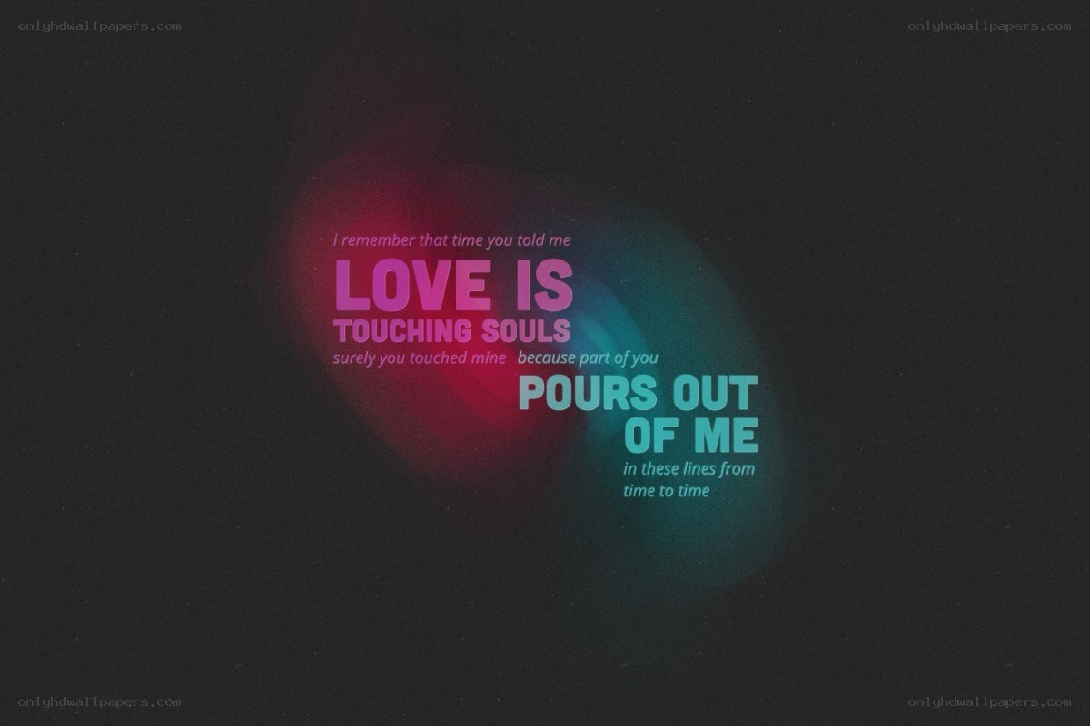 love is touching souls