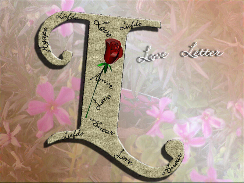 Love letter with rose