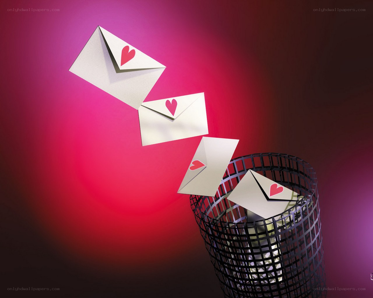 love letters in trash