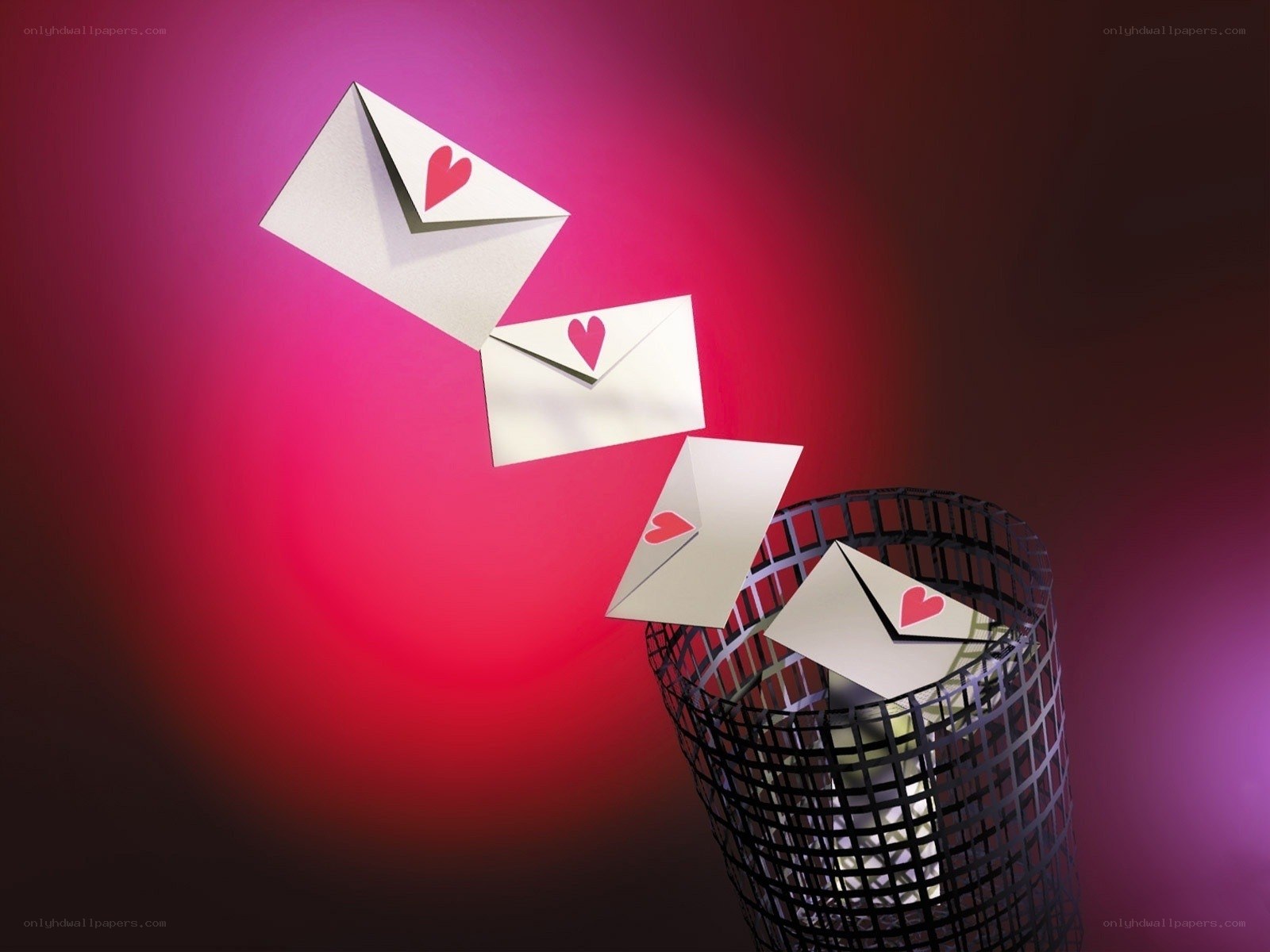 Love letters in trash