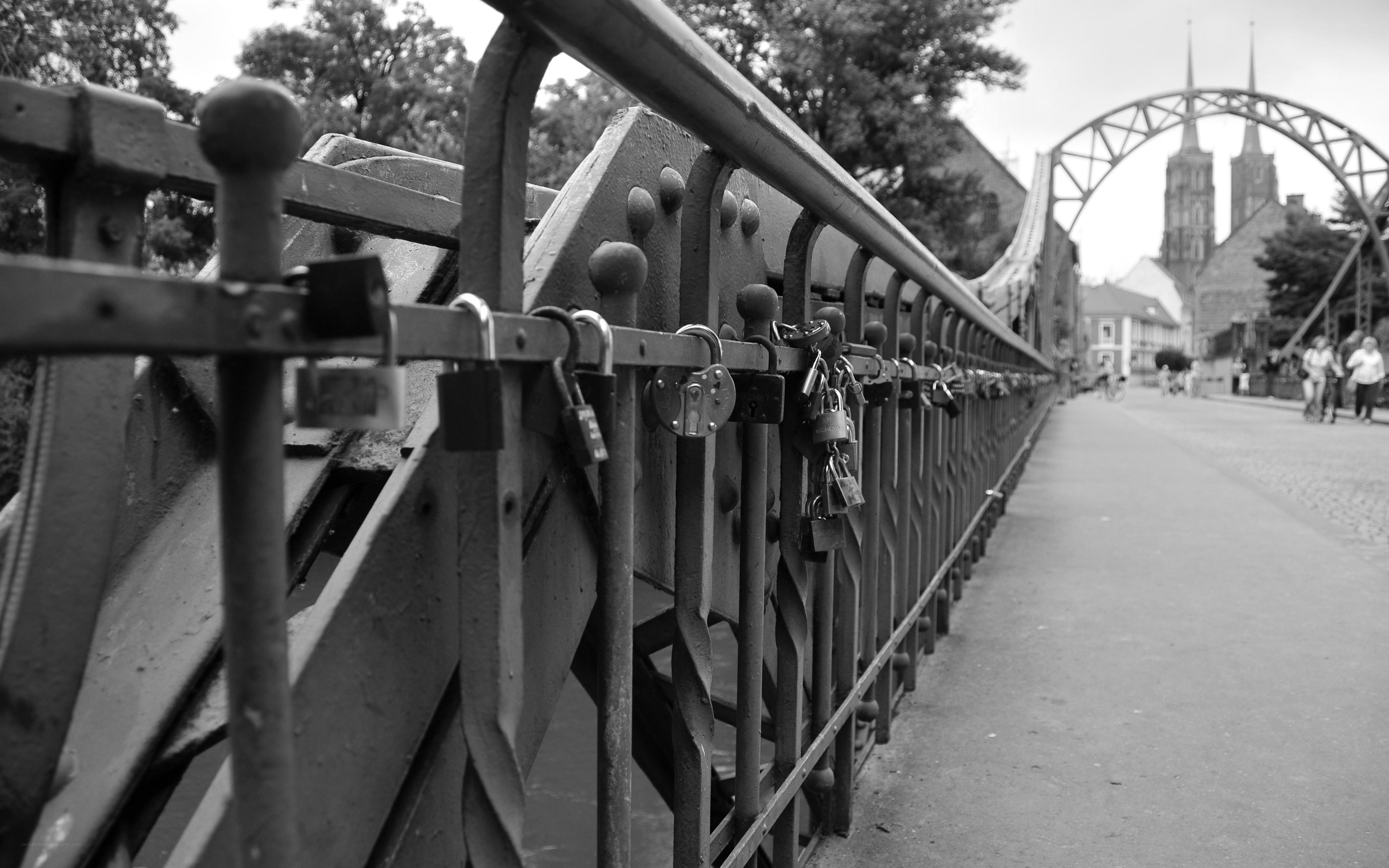 Love locks on a bridge
