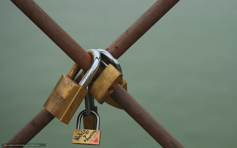 Love Locks on Bridge — Brown