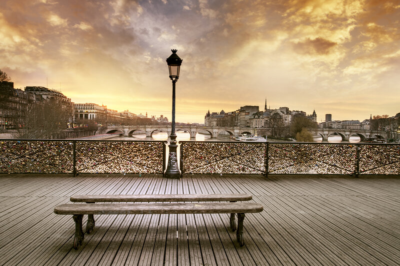 Love Locks on Bridge — Gold
