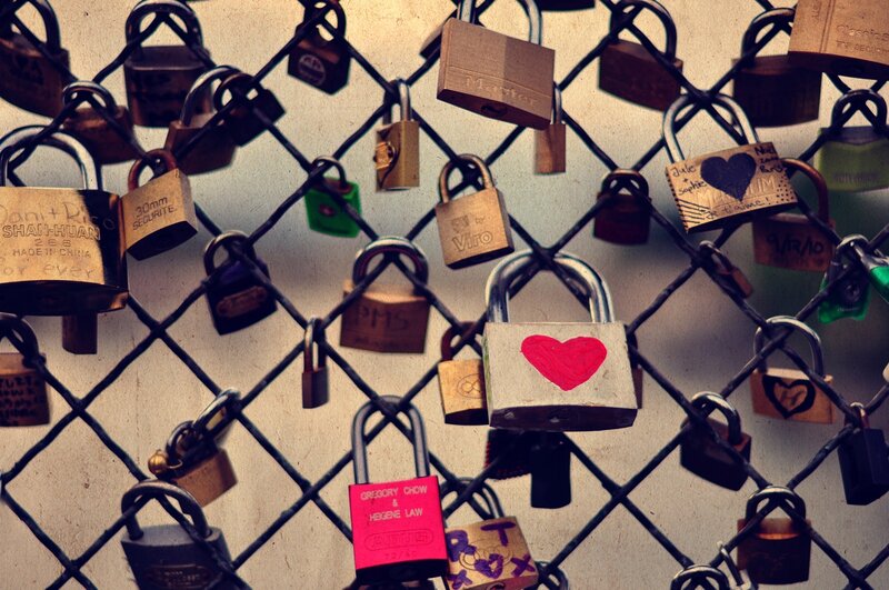 Love Locks on Fence