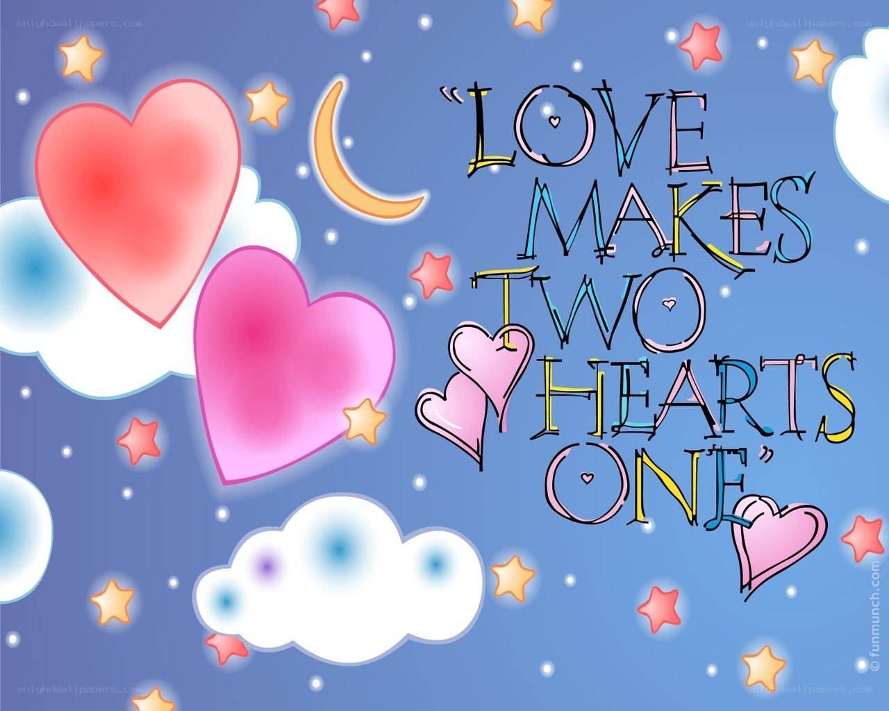 Love makes two hearts one