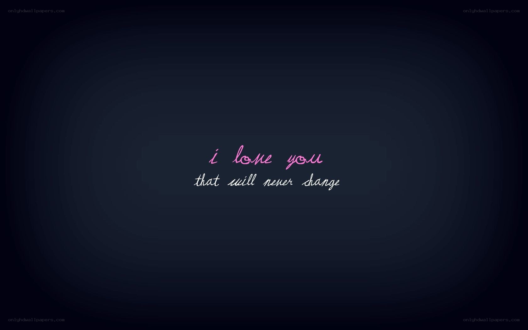 love message on dark background