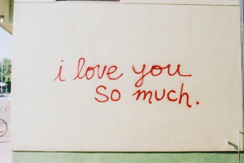 love message on wall