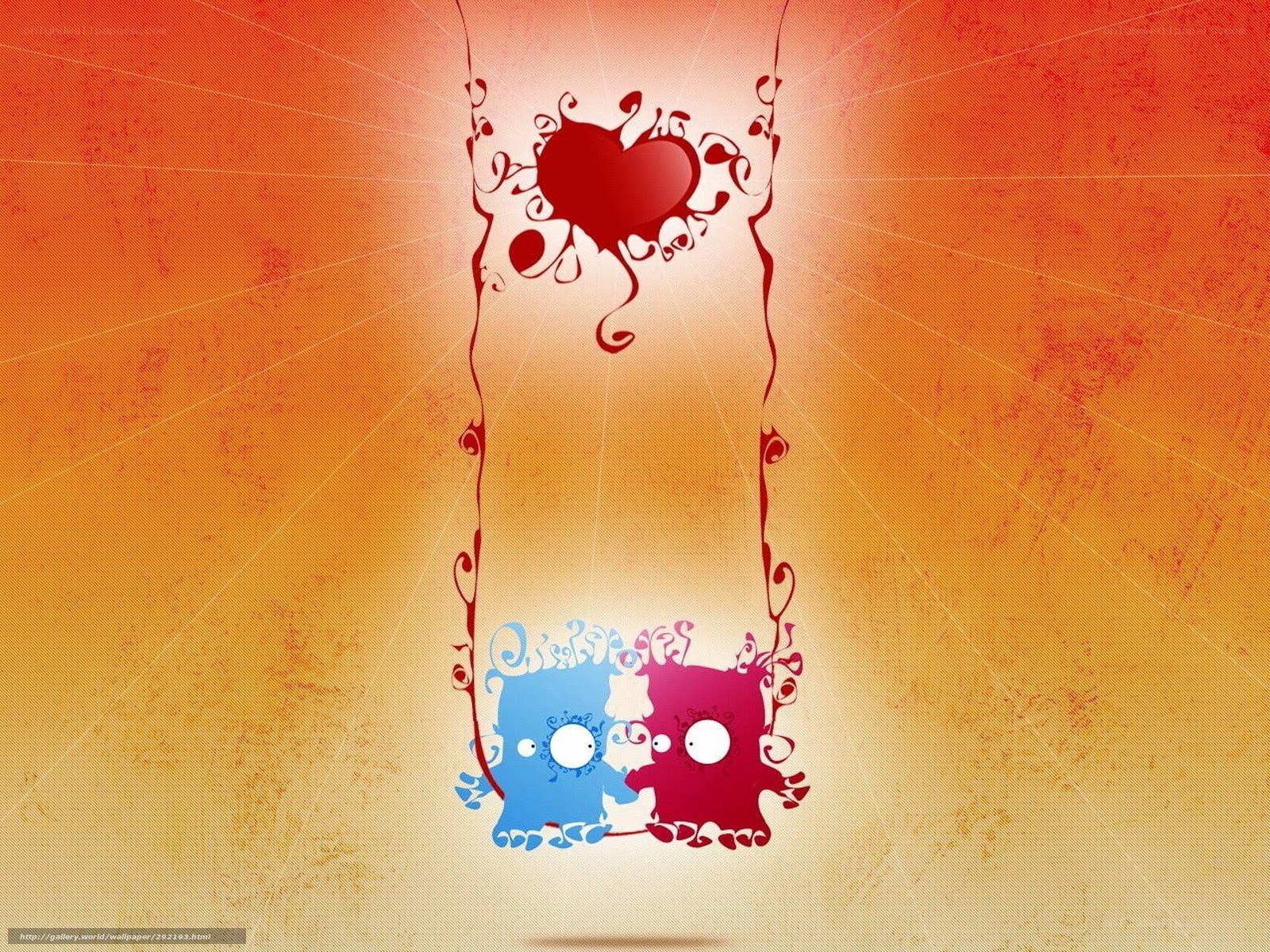 Love monsters on a swing