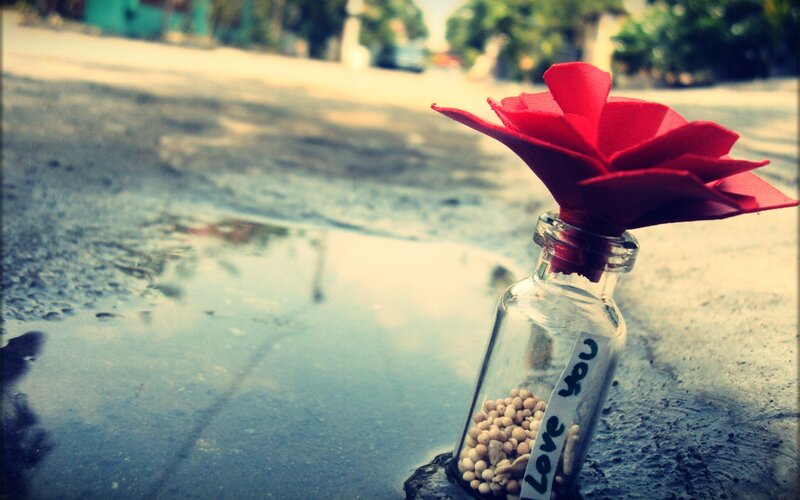 love note in a bottle