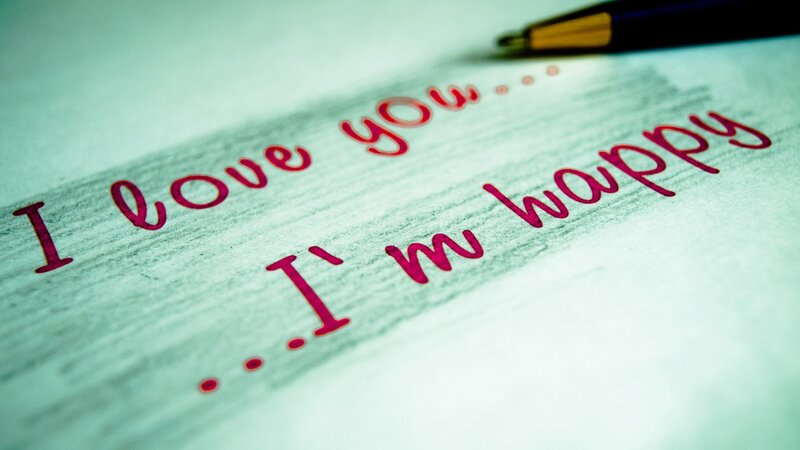 love note on paper