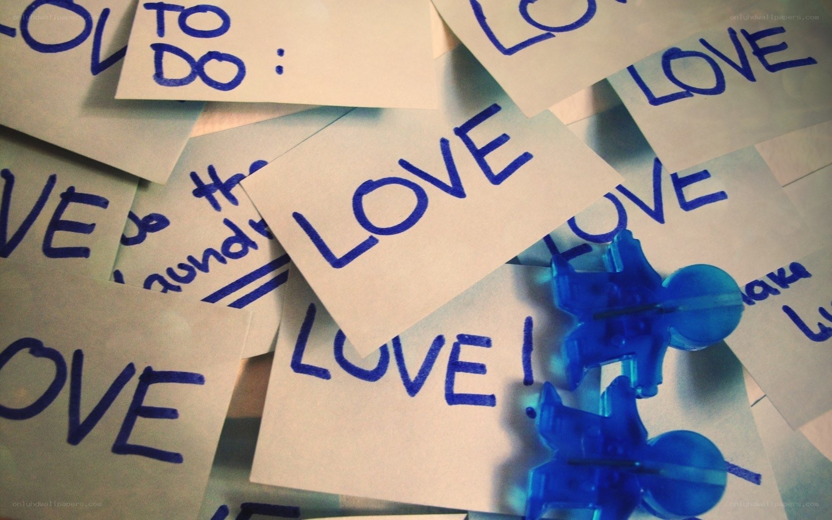 love notes scattered on surface
