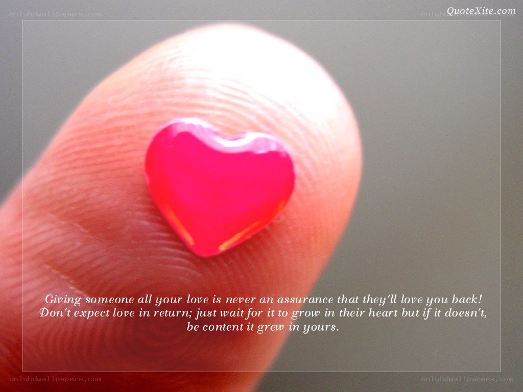 love on a fingertip