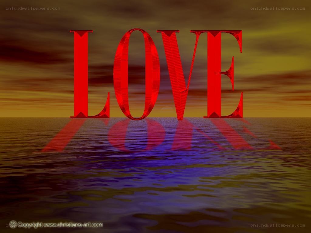 Love over water at sunset