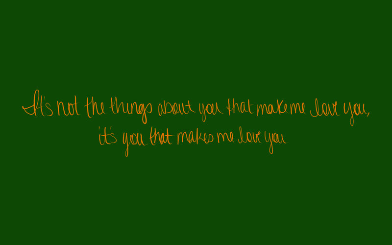 love quote on green