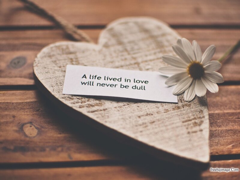Love quote on heart