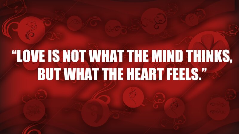 love quote on red background