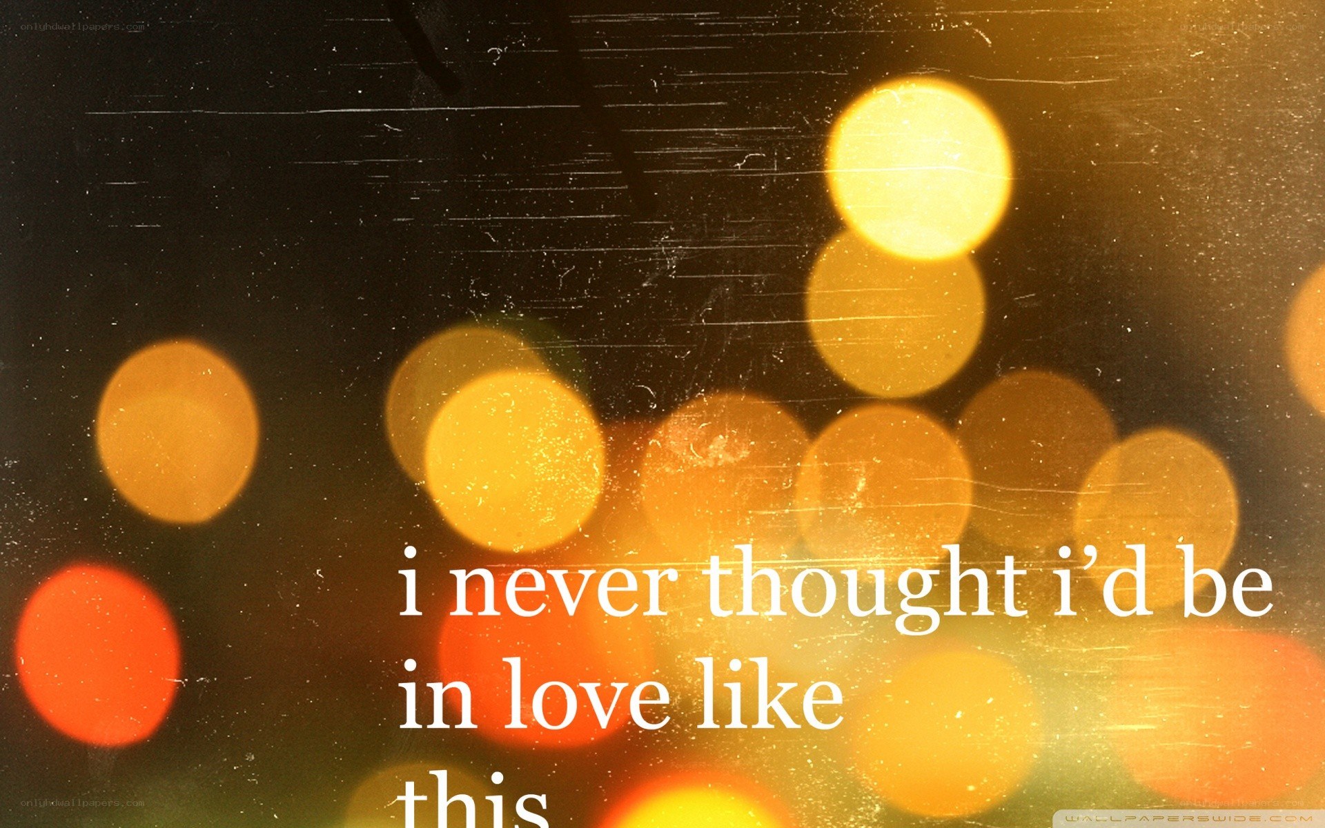 love quote with bokeh lights