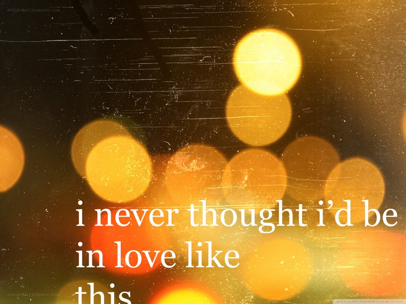 love quote with bokeh lights