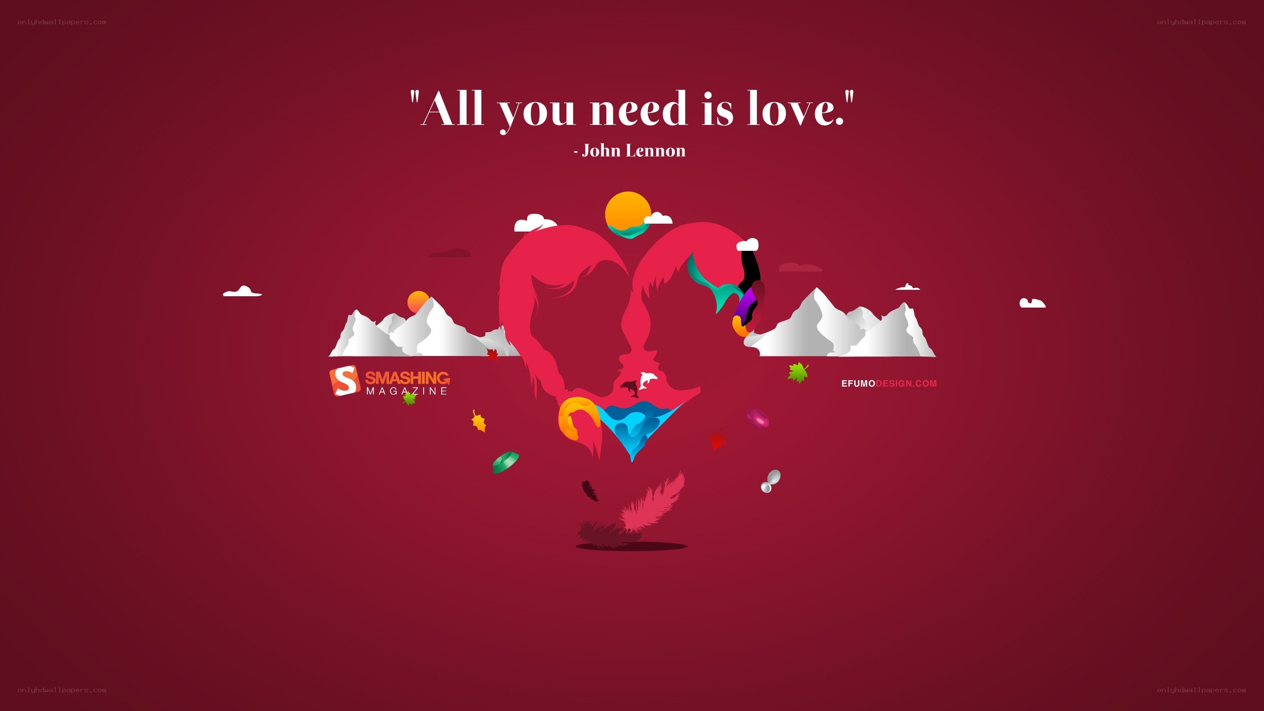 love quote with heart design