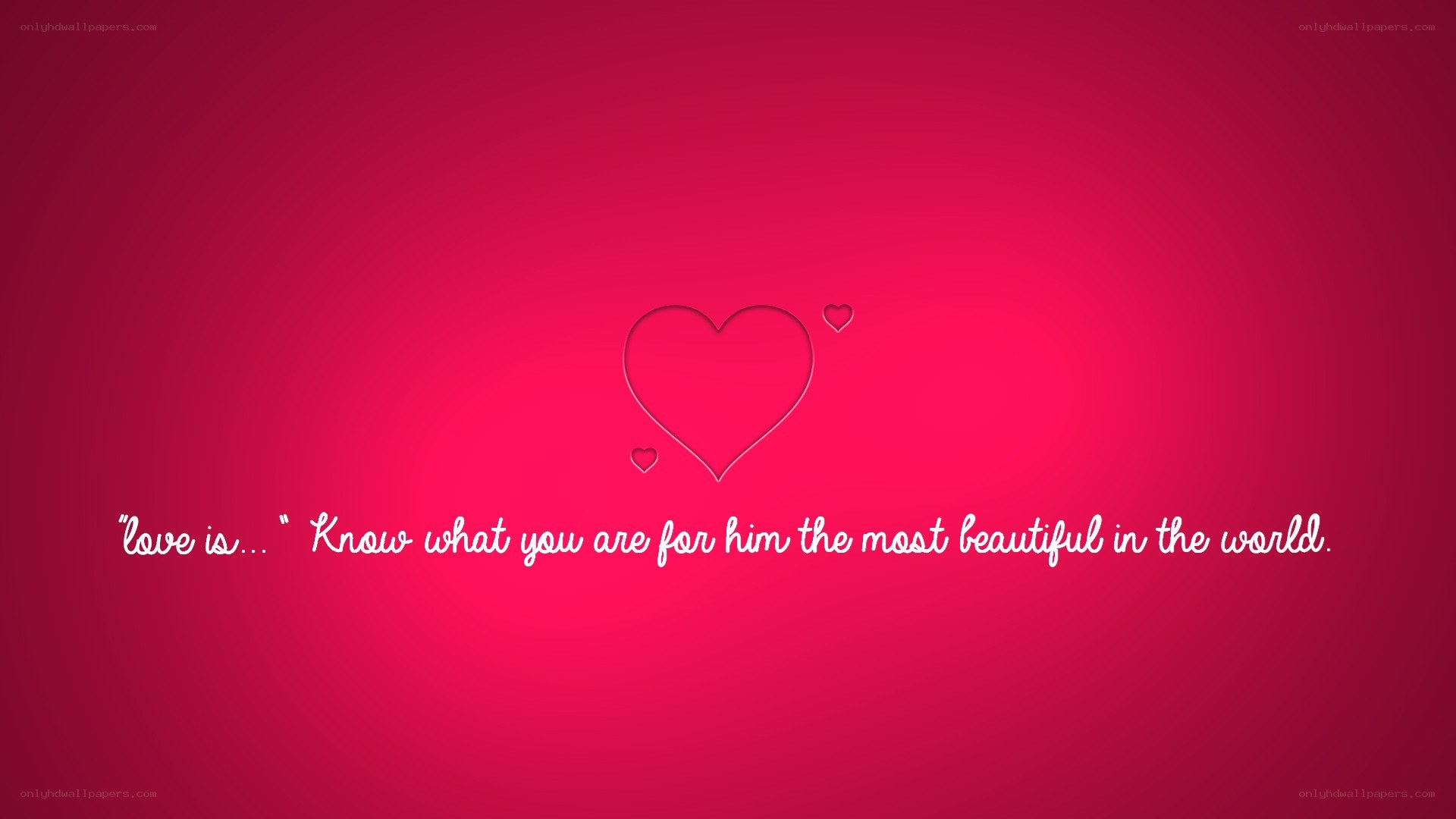 Love quote with hearts