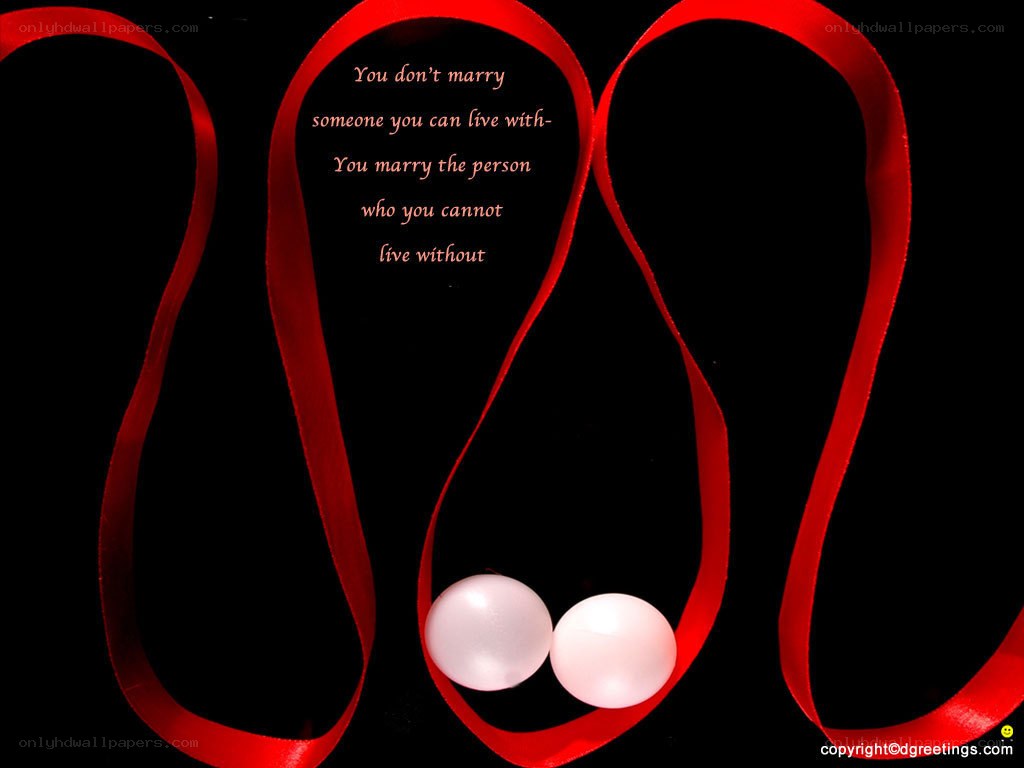Love quote with ribbons